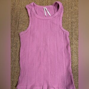 Anthropologie Mauve Ribbed Tank Top